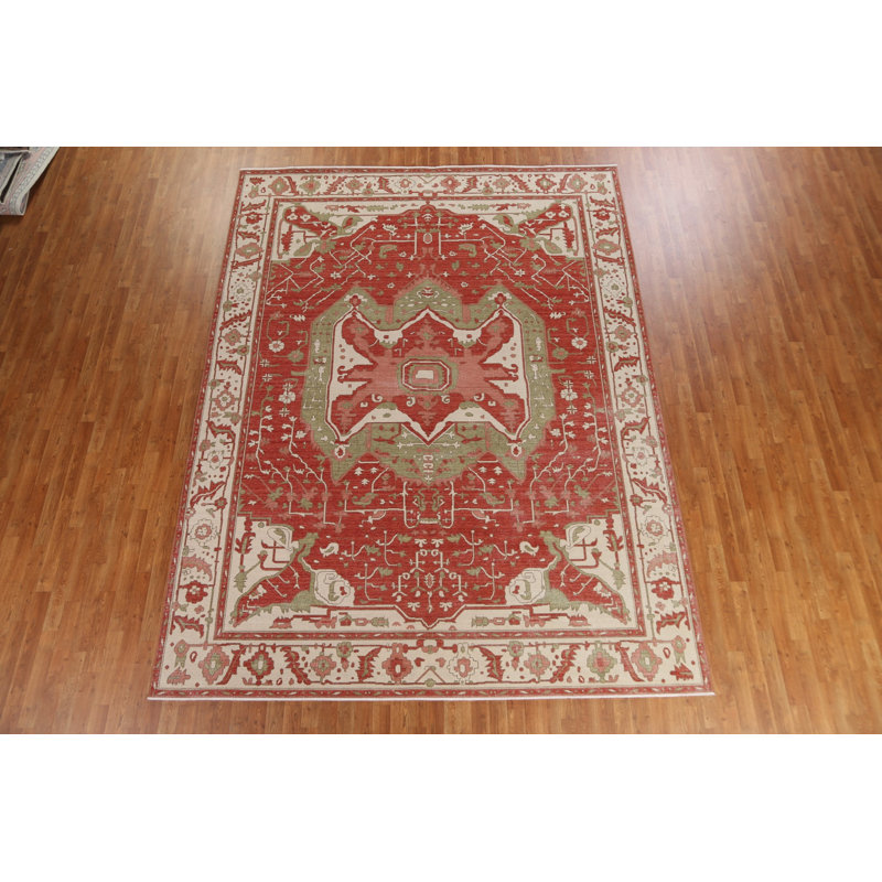 Hand-Knotted   Wool Turkish Rug 9x12