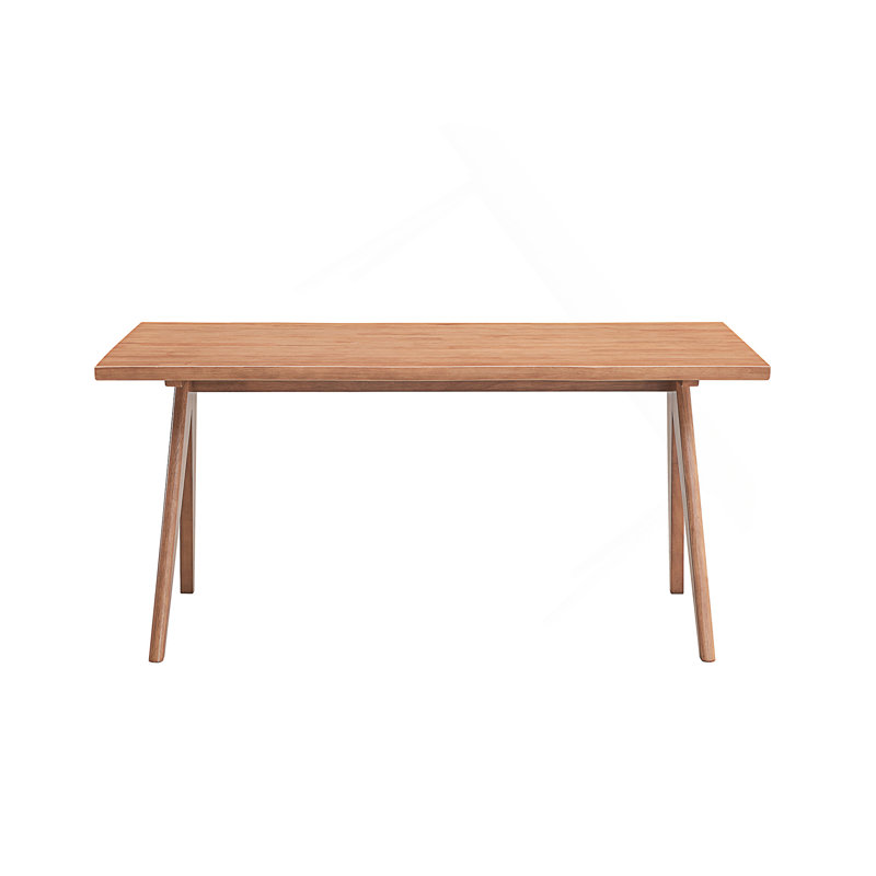 Table de salle à manger rectangulaire moderne en rotin avec finition naturelle pour les réceptions en plein air et une utilisation toute l'année