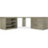 Linville Falls Corner Desk with Lateral File and Open Desk Cabinet