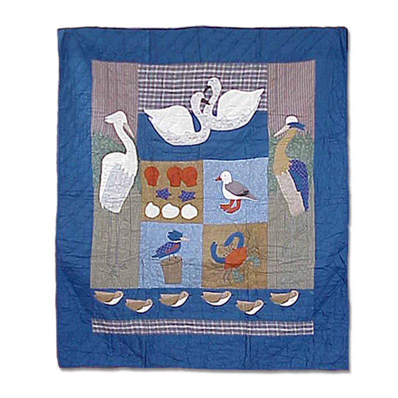 Beach Critters Quilted Throw Blanket