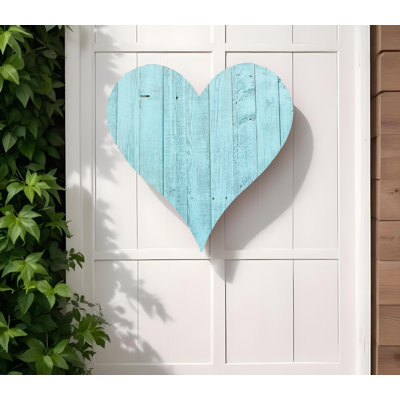 12" Whitewash Reclaimed Wood Heart Wall Decor
