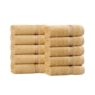Oleg Certified Egyptian Cotton Highly Absorbent Washcloth Solid Medium Weight Face Towel