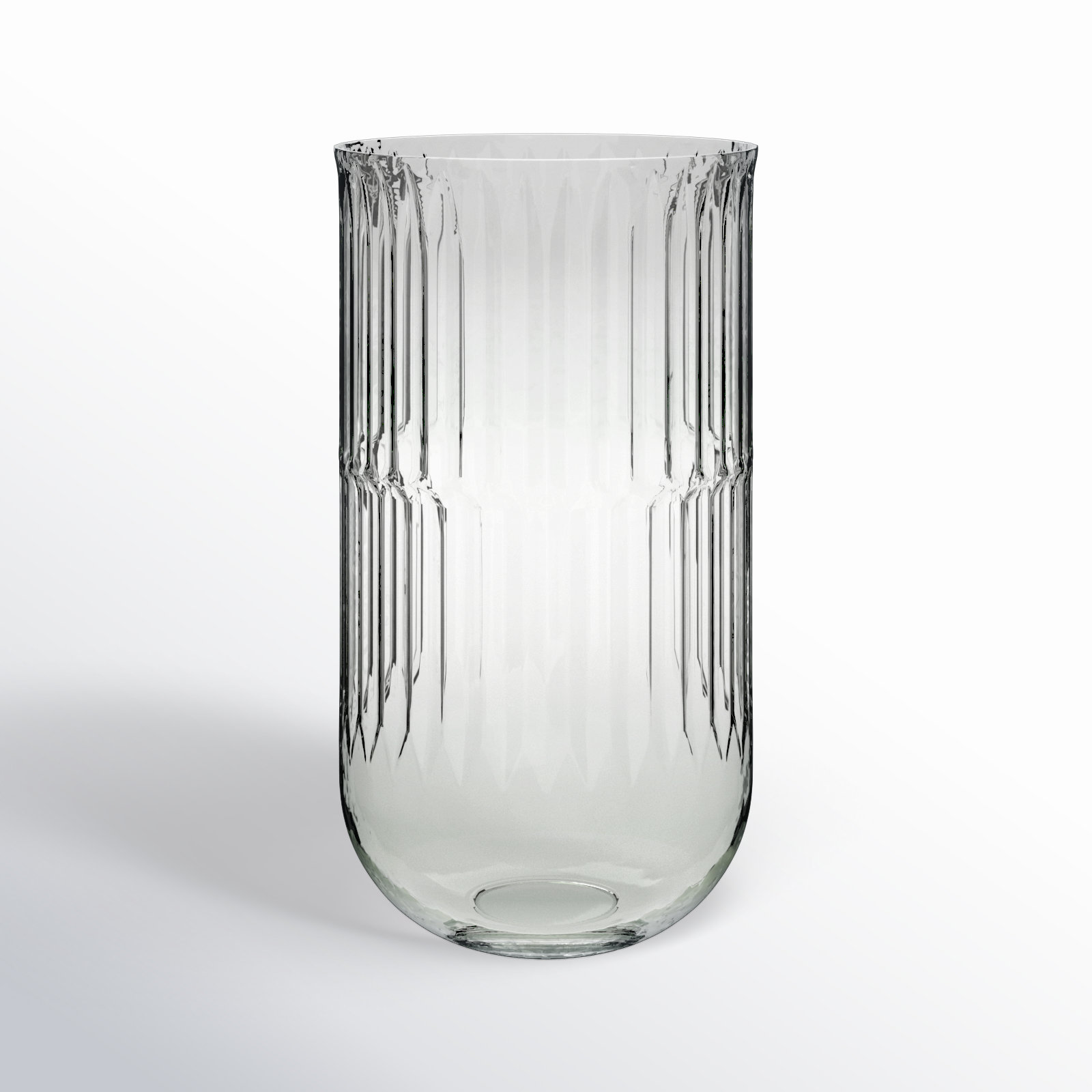 Eldin Handmade Glass Table Vase, 9.75" H x 5.25" W x 5.25" D