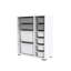 Armoire polyvalente moderne 27,4 po x 32,7 po x 11,8 po | 100% panneau de particules enduit de mélamine, épaisseur: 0,7 pouce | Comprend de nombreuses tablettes, une conception murale, une solution de rangement élégante et fonctionnelle pour la maison-1533439529