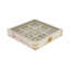 Jeu de table moderne moderne Tic Tac Toe pour le salon - Jeu classique décoratif pour la décoration d'une table basse ou d'une soirée de jeux en famille - 8 po, blanc et or-716845797