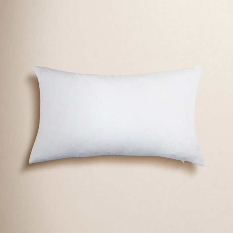 Coussin décoratif simple réversible, Blanc, Rectangle H 12 po x l 22 po