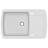vidaXL Granite Kitchen Sink Single Basin White-119892965