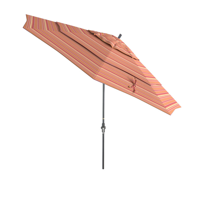 Parasol de marché de 132 po Ortie, Sunbrella® mangue rayé Dolce