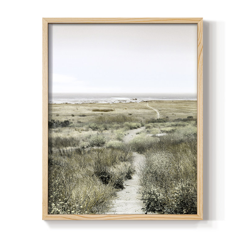 Reproduction encadrée, "Sentier au paradis" - bois massif, Naturel, H 11 po x l 9 po