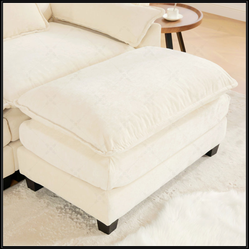 Canapé simple Cloud, canapé modulaire moderne, coussin double couche confortable, tissu chenille respirant, idéal pour le salon et l’appartement.