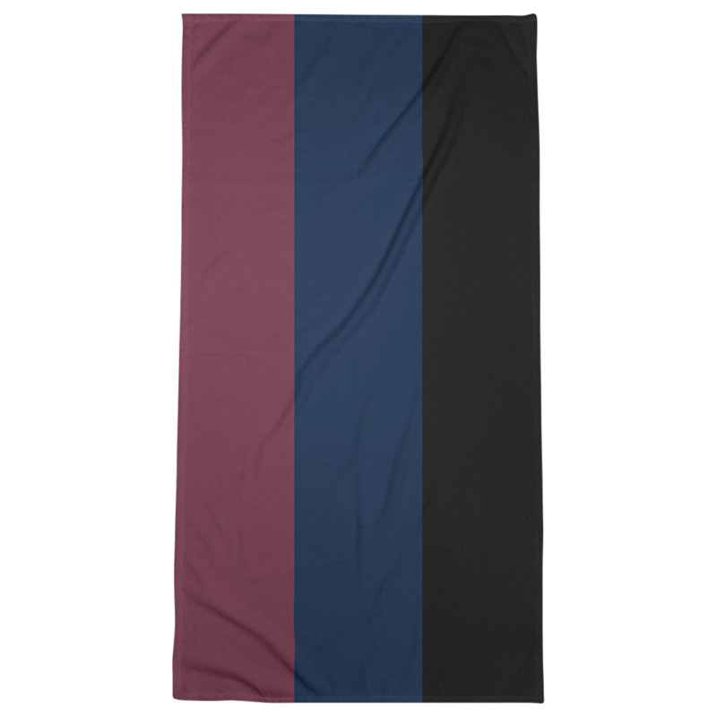 Lightweight Bath Towel, Wine/Navy Blue/Black