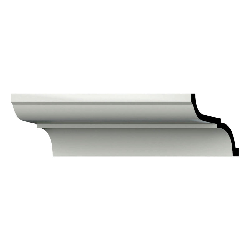 Endurathane Denisse Crown Moulding, 8 1/4"H x 5"P x 9 5/8"F x 96"L, Factory Primed