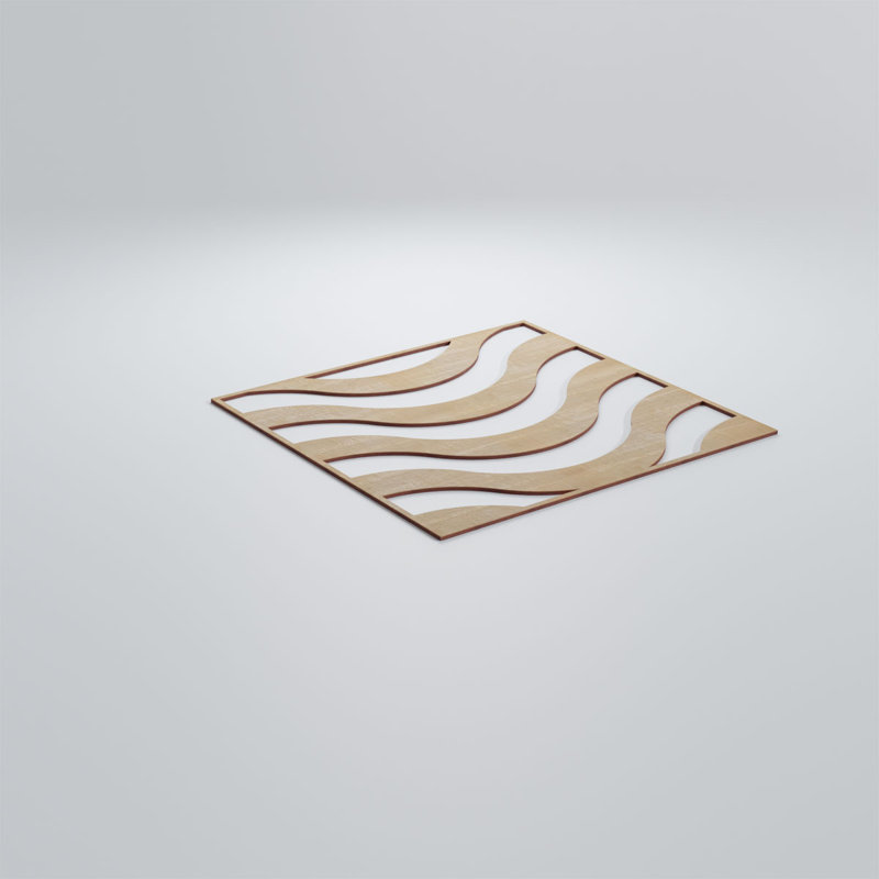 Panneaux muraux décoratifs en bois Parker, Bouleau, H 23,375 po x l 23,375 po x P 0,25 po