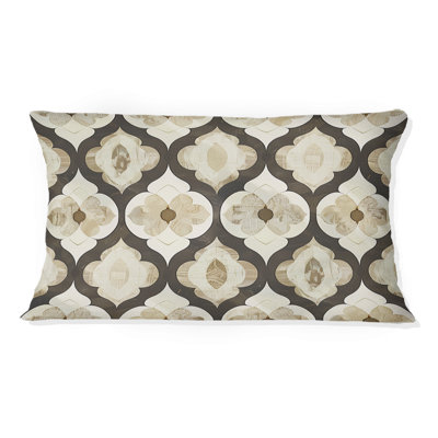 Coussin lombaire Beige Modern Trellis VII - Modern