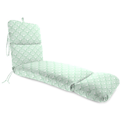 74" x 22" Outdoor Chaise Lounge Cushion with Ties and Loop