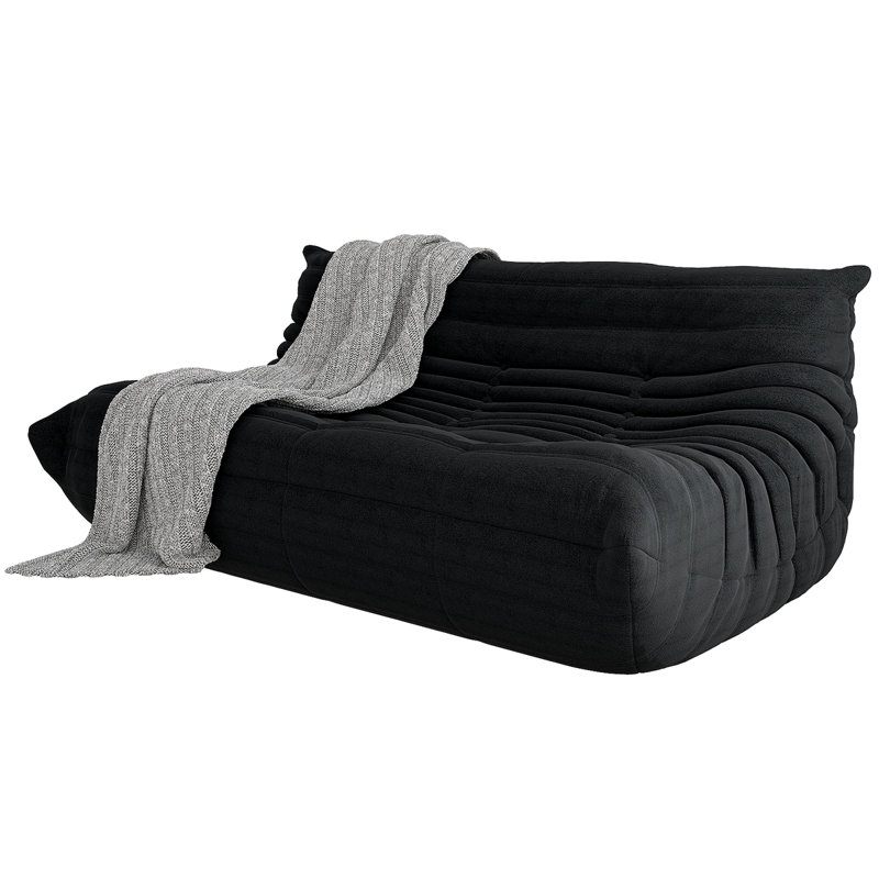 Canapé polyvalent à mémoire de forme éponge pour divers espaces, rehaussant le confort et le style, Velours côtelé gris