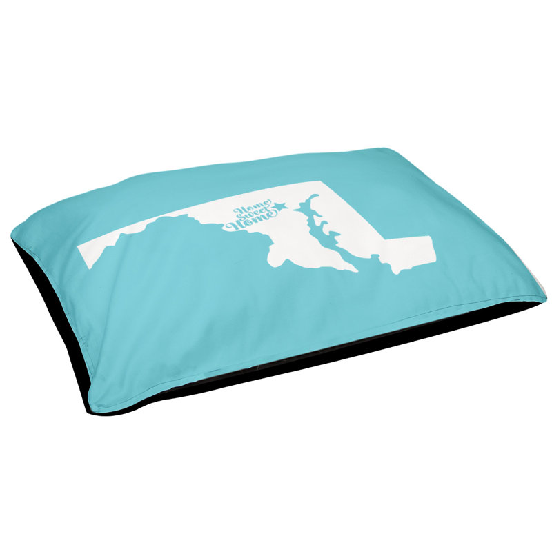 Coussin pour chien d’extérieur baltimore pour chien home, Moyen (H 6,5 po x l 40 po x P 30 po), Bleu sarcelle