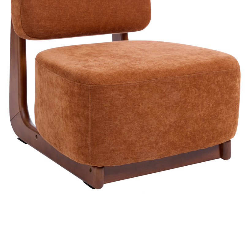 Amillo Textured Fabric Occasional Chair, Orange