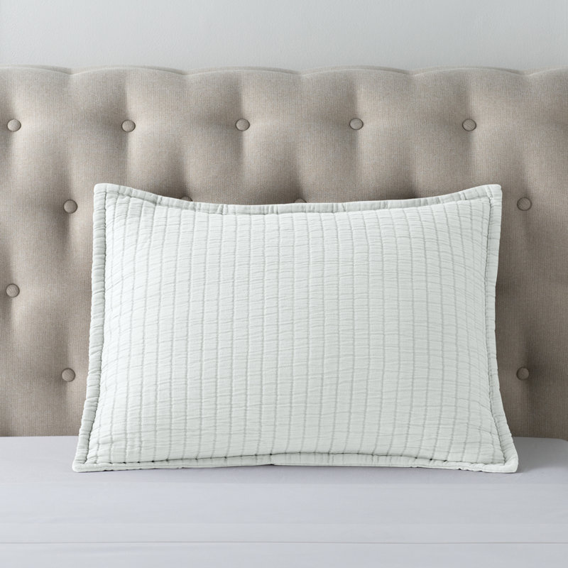Boyfriend Matelasse Sham, Standard, Sky