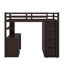 Lit mezzanine simple avec tiroirs intégrés, bureau et garde-robe-1213894663