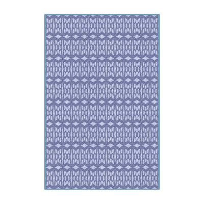 Tapis bleu tissé à la machine