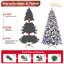 Arbre de Noël floqué avec lumières colorées-1251580795