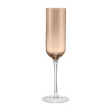 FUUMI Champagne Glasses - 7.4 Ounce - Set of 4 - Coffee Colored Glass
