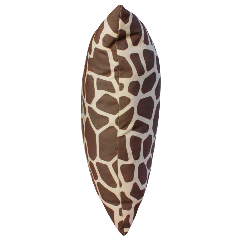 Animal Print Reversible Throw Pillow, Dark Brown
