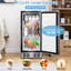 Compact Refrigerator With Adjustable Thermostat And Stainless Steel Door