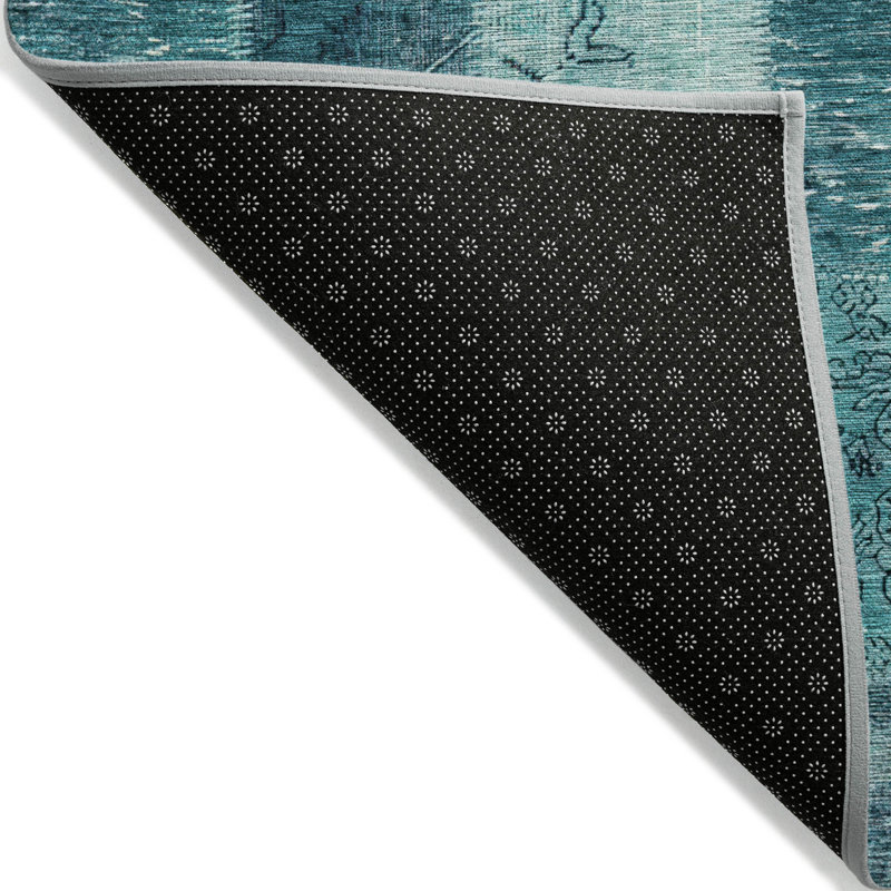 Tapis intérieur / extérieur 10 pi x 14 pi bleu turquoise et turquoise
