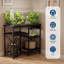 Fish Tank Stand with Power Outlet & 2-Tier Storage, Heavy Duty 20-37 Gallon Aquarium Stand with 6-Leg Metal Frame, 400 LBS