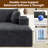 Space-Saving Compressed Sectional Sofa with Tool-Free Assembly