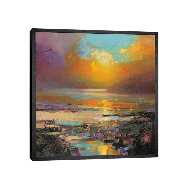 Print on Canvas, 66.04cm H x 66.04cm W x 3.81cm D, Black Floater Framed