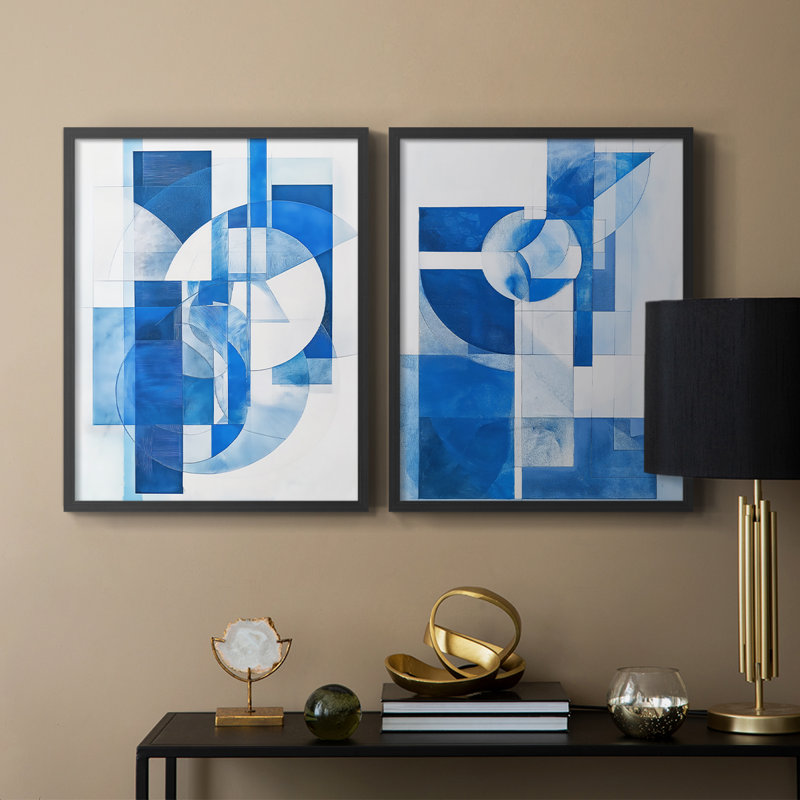 Série ABSTRACT Cxxi - reproduction encadrée de qualité supérieure - prête à être accrochée - aucun clou requis - aucun clou requis