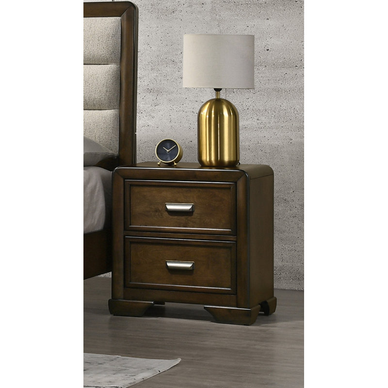 1Pc 2-Drawer Nightstand