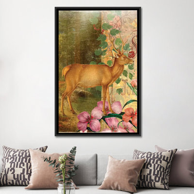 Whimsical Animals Series: Deer, impression sur toile tendue
