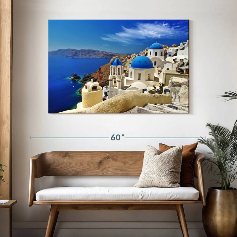 Ravi Santorini Cliffside Caldera, 32" H x 48" W