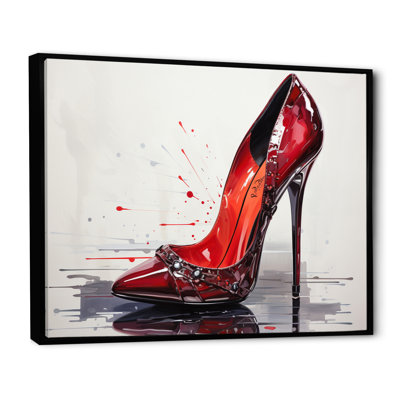 " Black And Red High Heels Symphony VIII " by Designart