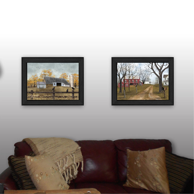 «Country Roads», art mural encadré pour maison, chambre à coucher et maison de campagne par Billy Jacobs