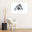 Profil de cheval élégant, style classique et dramatique, affiche murale-133972659