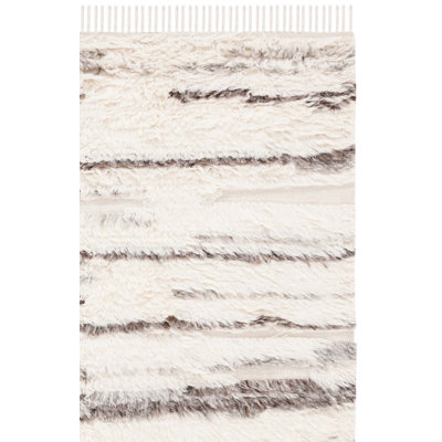 Tapis gris en coton tissé à la main Sekai