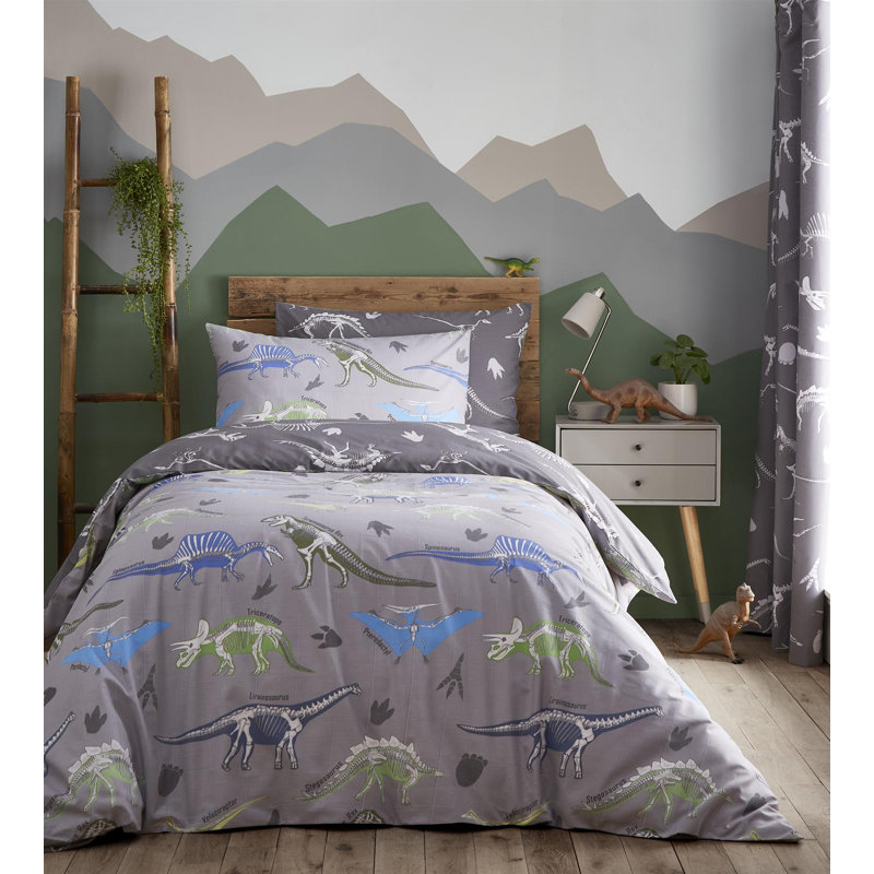 Ricky Cotton Blend Animal Print Duvet Cover Set with Pillowcases Included, Single - 1 Standard Pillowcase