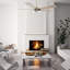 Ventilateur de plafond intelligent intérieur / extérieur de 56 pouces Journey, ensemble d'éclairage à DEL à intensité variable et télécommande, fonctionne avec l'assistant Google, Amazon Alexa et les raccourcis Siri.-400815764-400815850-400815762
