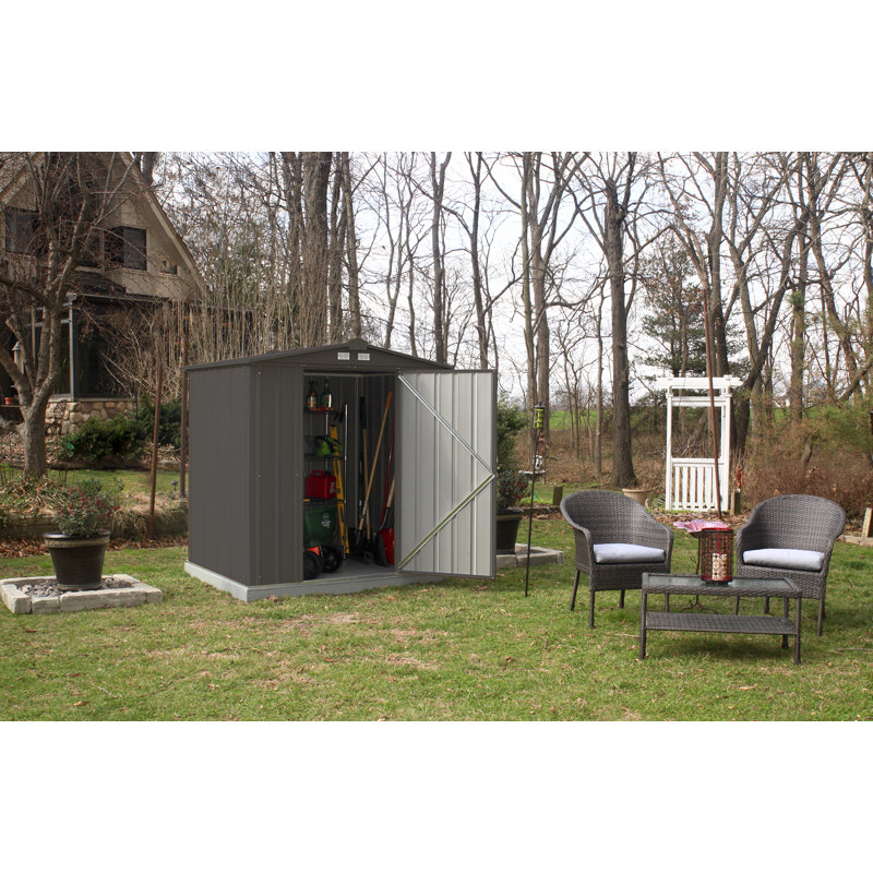 Remise de rangement en métal l 6 pi x P 5 pi EZEE, Anthracite