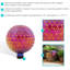 Globe terrestre extérieur en verre rouge festonné 10 po Wiebe-462465091