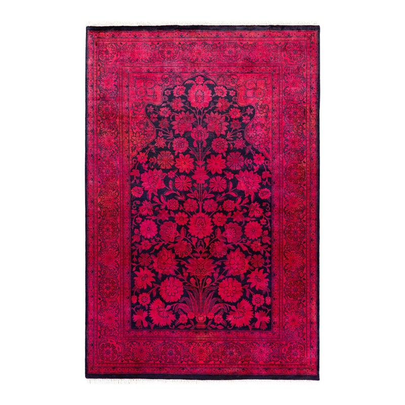 Fine Vibrance One-of-a-Kind 4'1" x 6'4" Hand Knotted Area Rug
