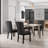 Faux Leather Upholstered Parsons Dining Chairs Black-1185341572