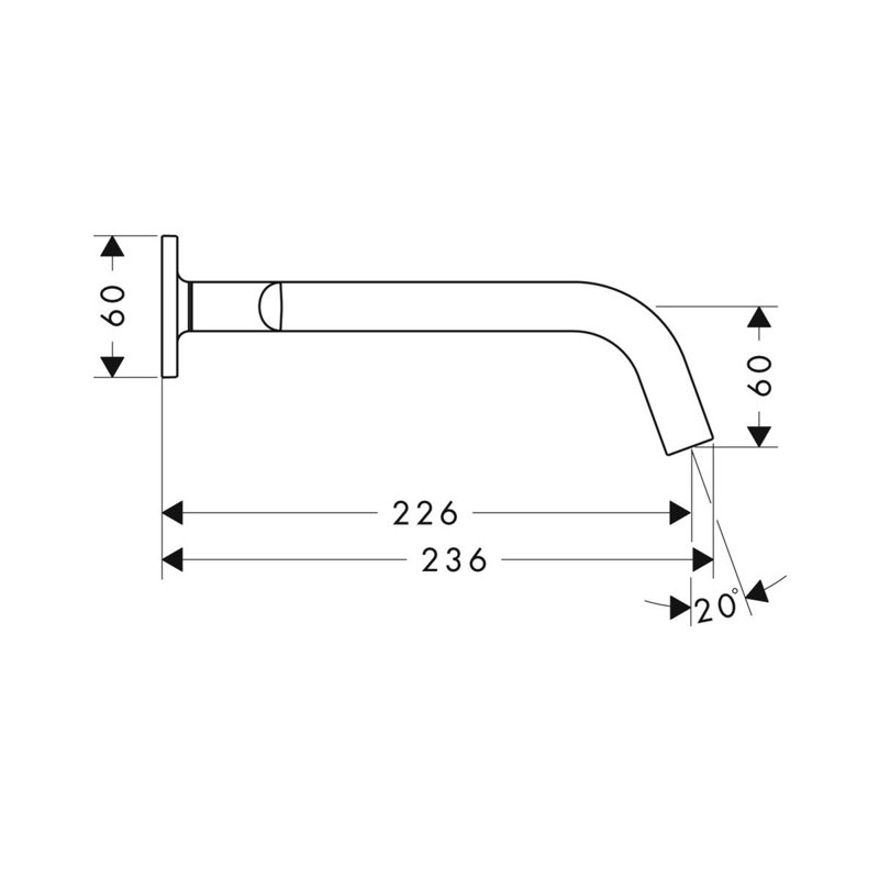 AXOR Citterio M Wall Mounted Bathroom Faucet, Chrome