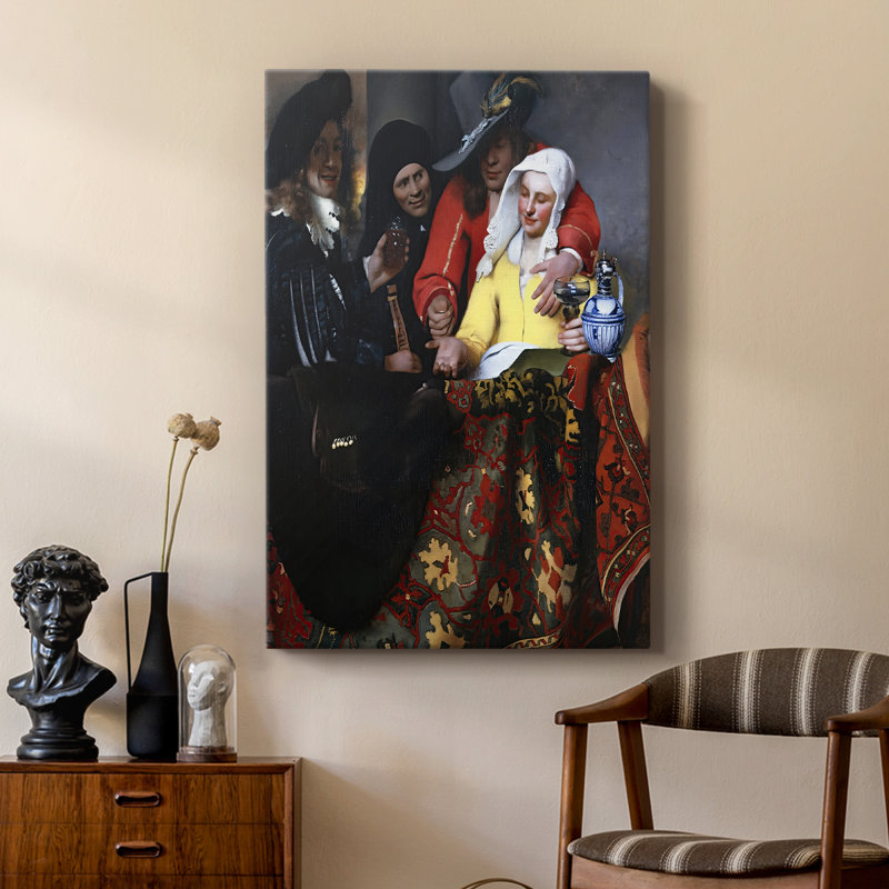 The Procuress - Gallerie sur toile tendue par Johannes Vermeer, 24 po x 36 po