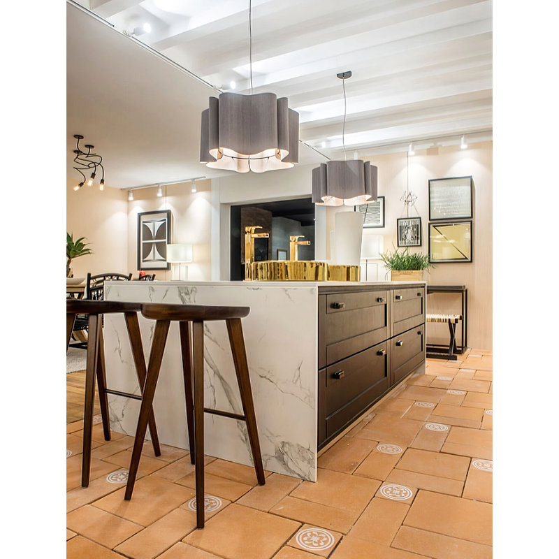 Luminaire suspendu Paulina, Chêne gris